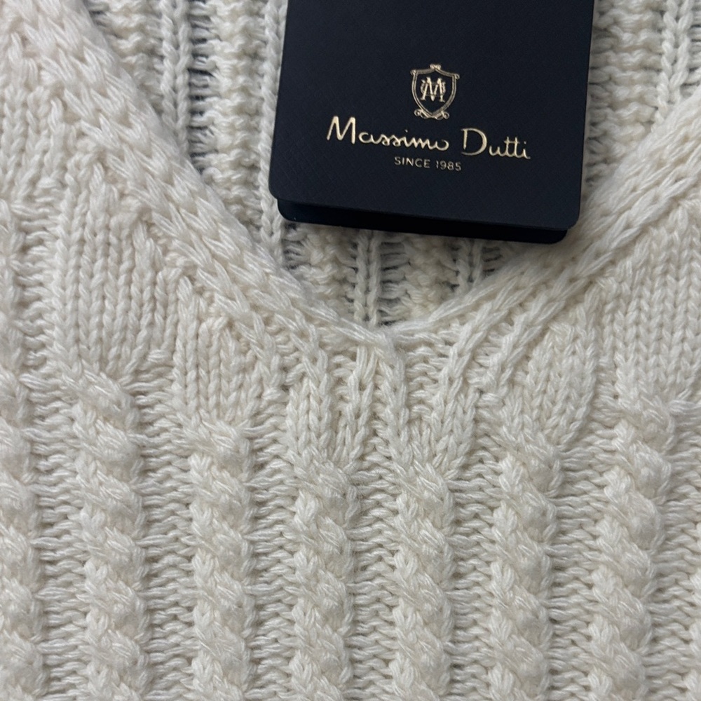 Massimo Dutti Ivory Ribbed Sweater - Picture 4 of 11